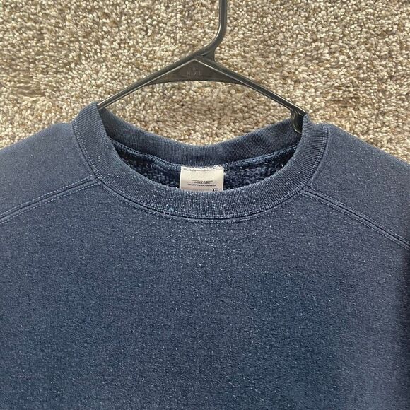 Vintage Wilson Sweatshirt Mens 2XL XXL Blue Pullover Crew Neck Cotton Casual - Picture 2 of 12